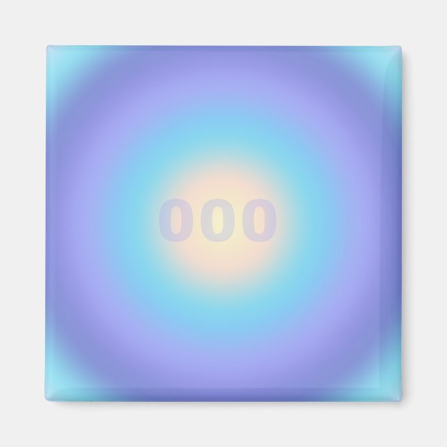 Angel nummer 000 - Oändlig tillväxt och nystart Magnet (Framsidan)