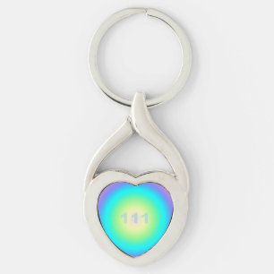 Angel nummer 111 - Manifestation Heart Twisted Heart Silverfärgad Nyckelring