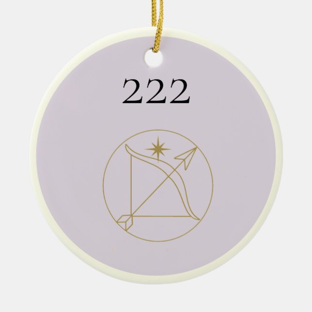 Angel nummer 222 Keramiskt ornament (Framsidan)