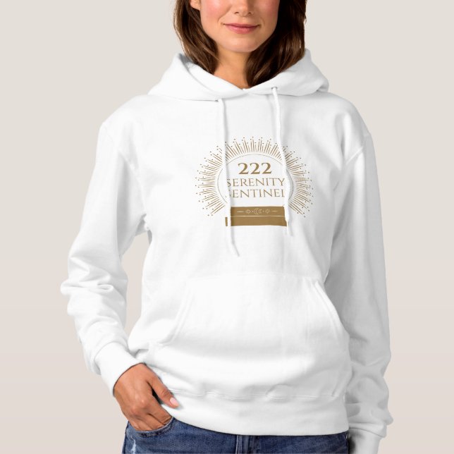 Angel nummer 222 Serenity Sentinel Hoodie T Shirt (Framsida)