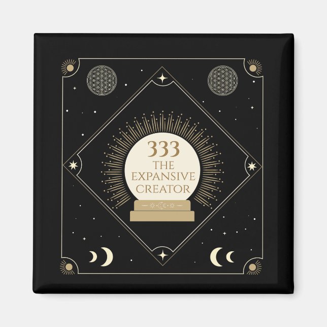 Angel nummer 333 Expansivt kero-magnet Magnet (Framsidan)
