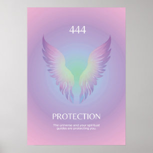 Angel nummer 444 Aura Poster