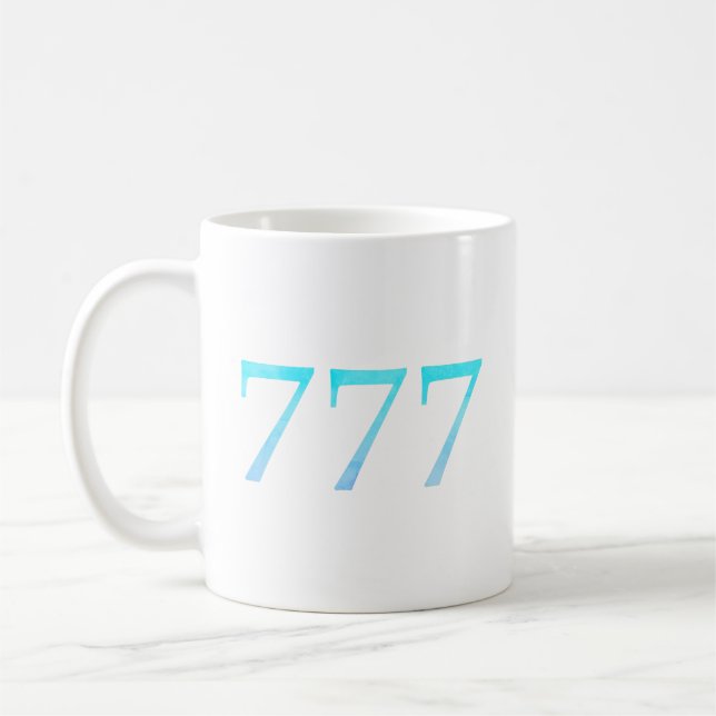 Angel nummer 777 - Lycka till Kaffemugg (Vänster)