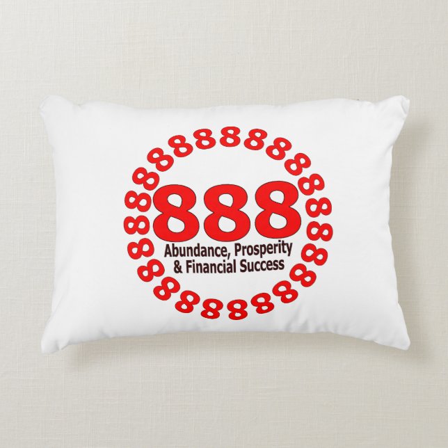 Angel nummer 888 - Abundance & Harmony Prydnadskudde (Framsidan)