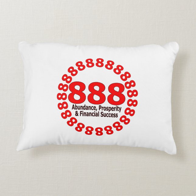 Angel nummer 888 - Abundance & Harmony Prydnadskudde (Baksidan)