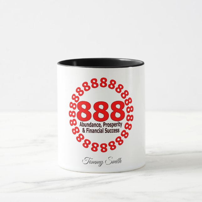 Angel nummer 888 - Abundance & Infinite Blessings Mugg (Center)