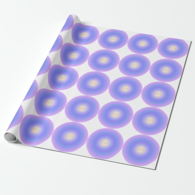 Angel nummer 888 Balance - Angel Numbers Gradient Presentpapper (Utrullad)