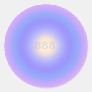 Angel nummer 888 Balance - Angel Numbers Gradient Runt Klistermärke