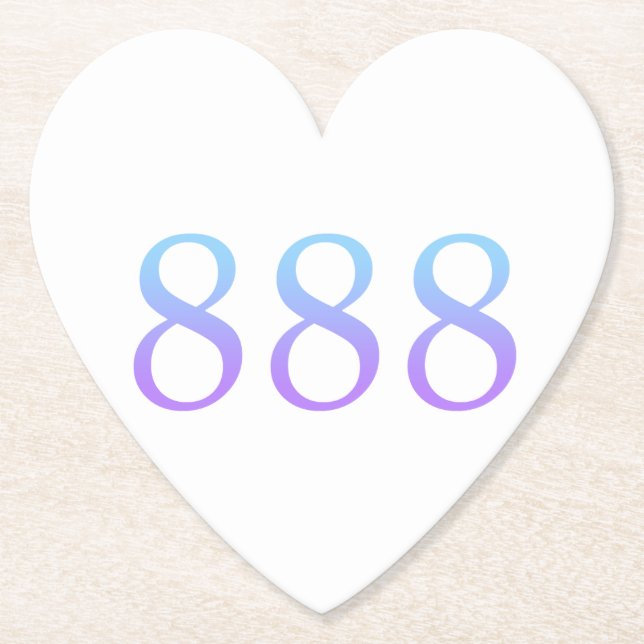 Angel nummer 888 - Balance Heart Underlägg Papper (Framsida)
