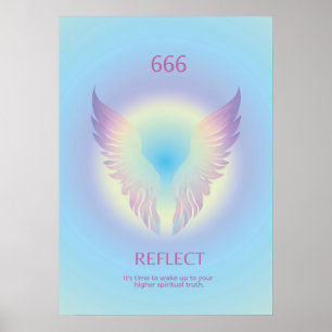 Angel nummer Aura 666 reflektion Poster