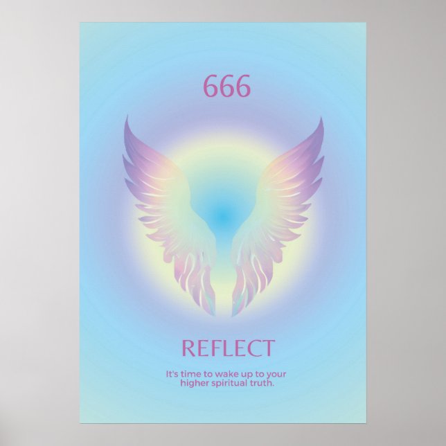 Angel nummer Aura 666 reflektion Poster (Framsidan)