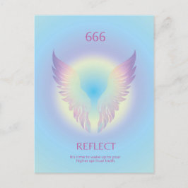 Angel nummer Aura 666 reflektion Vykort