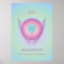 Angel Nummer Aura Poster 222-justering