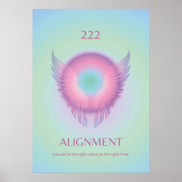 Angel Nummer Aura Poster 222-justering