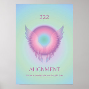 Angel Nummer Aura Poster 222-justering
