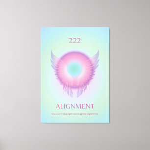 Angel Nummer Aura Poster 222-justering Canvastryck