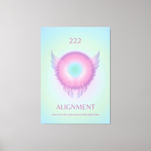 Angel Nummer Aura Poster 222-justering Canvastryck (Framsida)