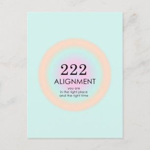 Angel Numres Numerology 222 justeringsrörelse Vykort