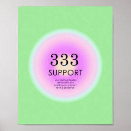 Angel Numres Numerology 333 betyder support Poster