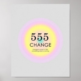 Angel Numres Numerology 555, förändring betyder Poster