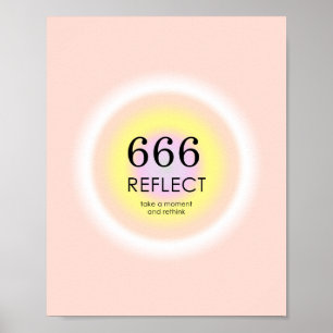Angel Numres Numerology 666 reflekterar betydelsen Poster