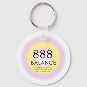 Angel Numres Numerology betyder 888 Balance Nyckelring