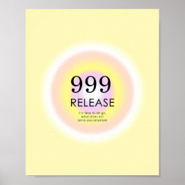 Angel Numres Numerology betyder 999 Let Go Poster
