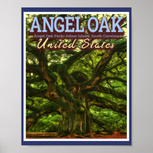 ANGEL OAK - CHARLESTON SOUTH CAROLINA US POSTER