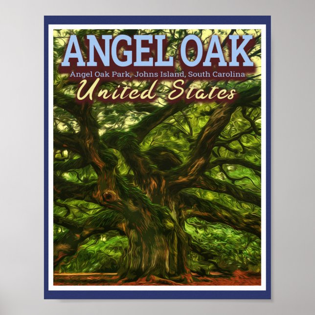 ANGEL OAK - CHARLESTON SOUTH CAROLINA US POSTER (Framsidan)