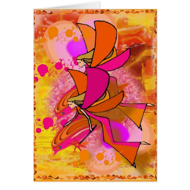 Ängel och delfin soliga Dayz Hälsningskort (Framsidan)