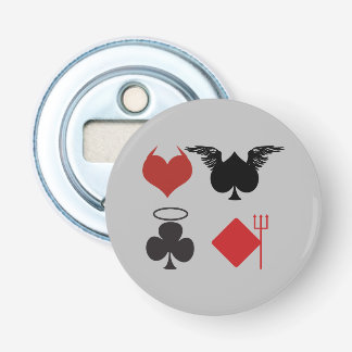 Angel och Djävulen Card Kostym Grått Flaska öppnar Flasköppnare