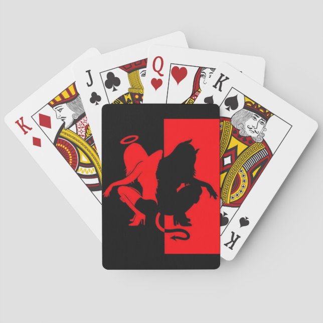 Angel och djävulen casinokort (Baksidan)