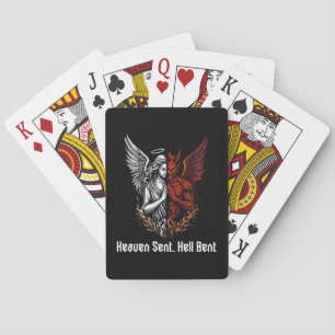 Angel och Djävulen halv himlen Sent helvetet Bent Casinokort