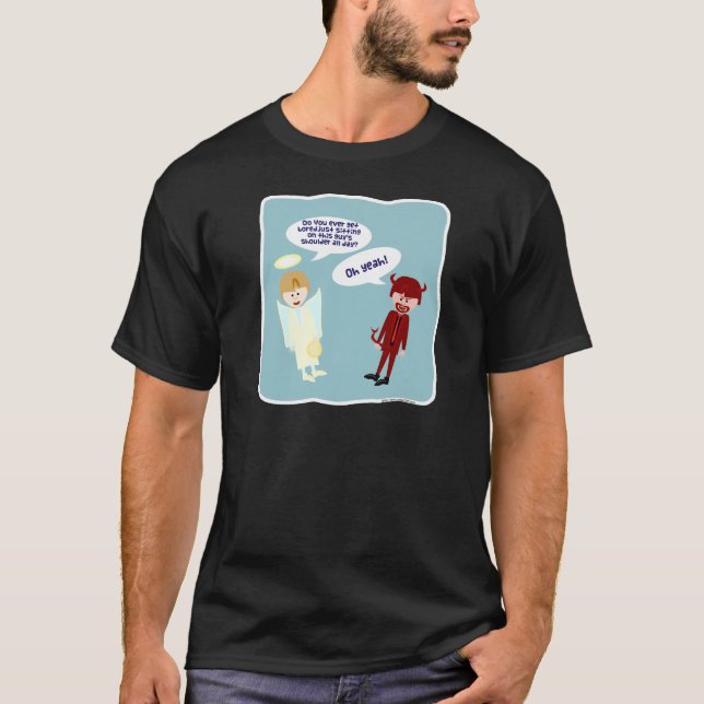 Angel och Djävulen på min skulder T-shirt (Framsida)