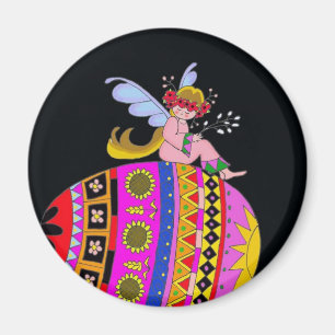 Ängel och en Pysanka, ukrainsk Folk konst Magnet