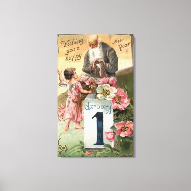 Angel och Far-tid nr 2 Canvastryck (Framsida)