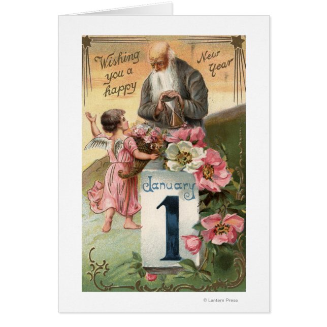 Angel och Far-tid nr 2 Hälsningskort (Framsidan)