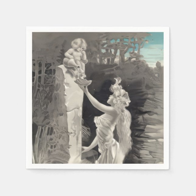 Angel och Godderas Valentine Pappersservett (Framsidan)