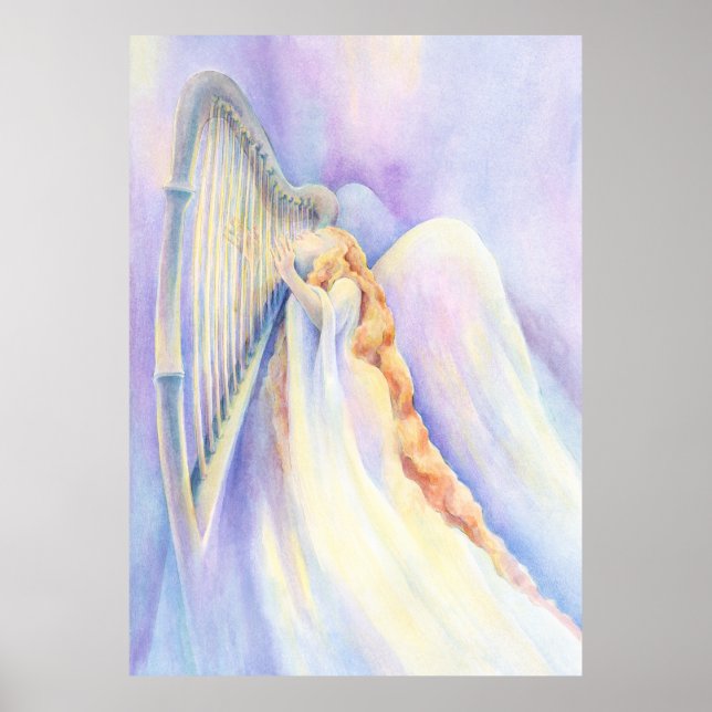 Angel och Harp Skriv ut Poster (Framsidan)