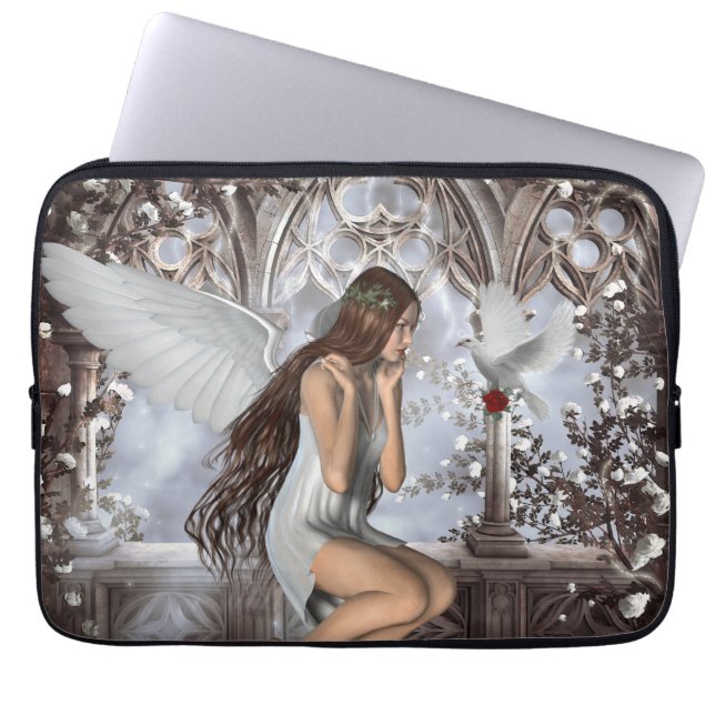 Angel och Hennes Dove Laptop Sleeve (Framsidan)