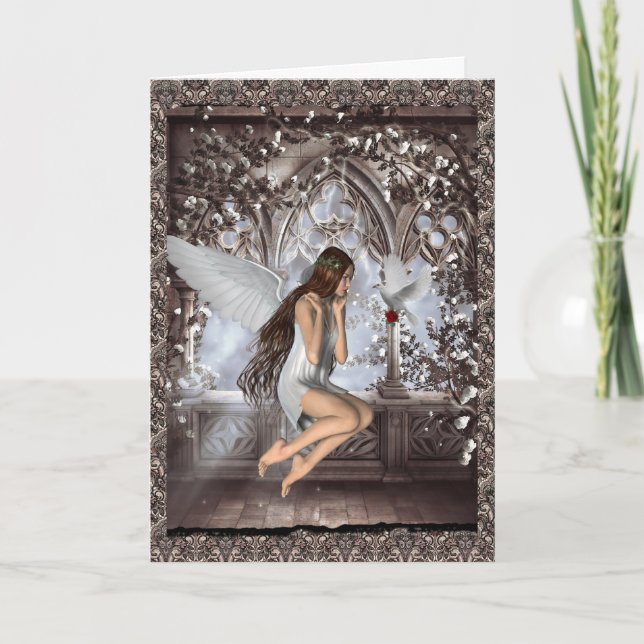 Angel och hennes duva kort (Framsida)