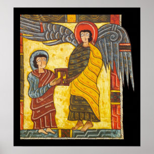 Angel och John Apocolypse 2 Illuminated Manuscript Poster