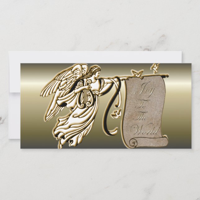 Angel och Joy till World Rulla Julkort (Framsida)