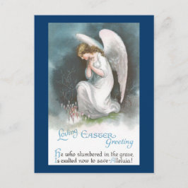 Ängel och påsk för krokusblommavintage helg vykort