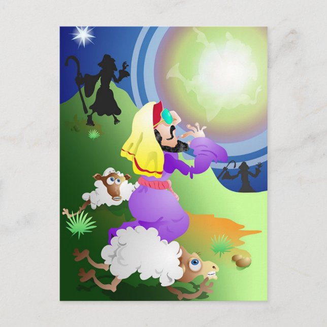 Angel och Shepherds Vykort (Framsida)