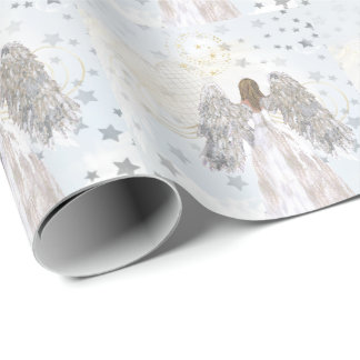 Angel och Stars Wrapping Papper Presentpapper