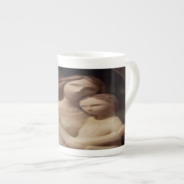 Angel och underordnad benporslin mugg (Framsida höger)