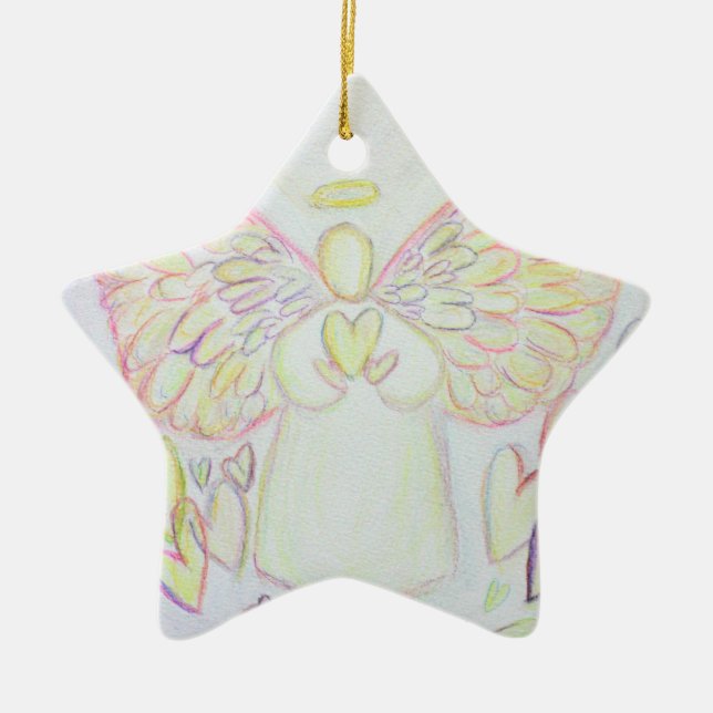 Angel of Hearts Art Pendant Ornament (Framsidan)