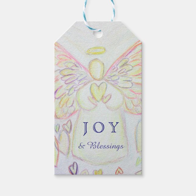 Angel of Hearts Helgdag Joy Anpassningsbar Gift Mä Presentetikett (Framsidan)