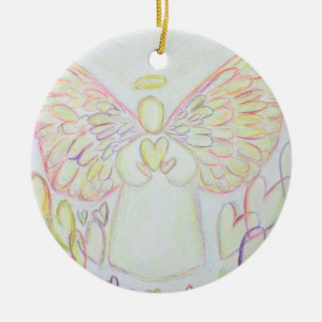 Angel of Hearts Helgdag Pendant Ornament (Framsidan)